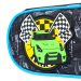 Пенал YES на блискавці, овальний, органайзер, Super Racer 22х9х5см