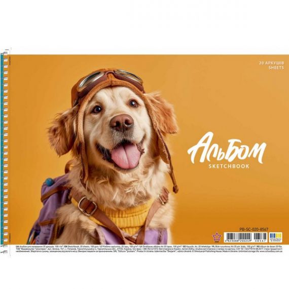 Альбом для малювання 20арк 100г спіраль Школярик Star