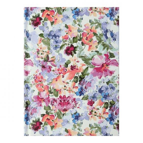 Блокнот А-6 64листа клетка, кремовая бумага, твердая обложка матовая ламинация, Flora