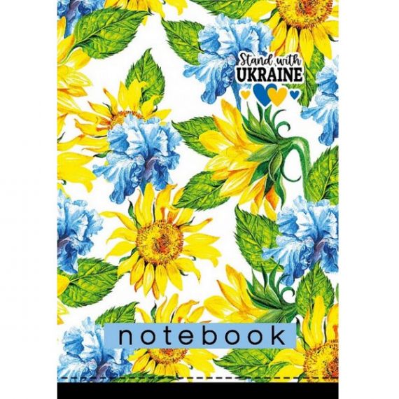 Блокнот А-6 48листов клетка картонная обложка Украина