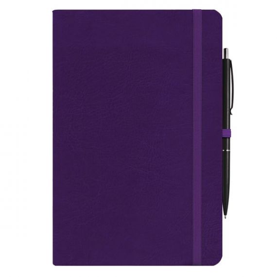 Блокнот на гумці А-5- 64аркуша клітинка, гнучка обкладинка, Vintage фіолетовий, кремовий папір Блокнот на гумці А-5- 64аркуша клітинка, гнучка обкладинка, Vintage фіолетовий, кремовий папір