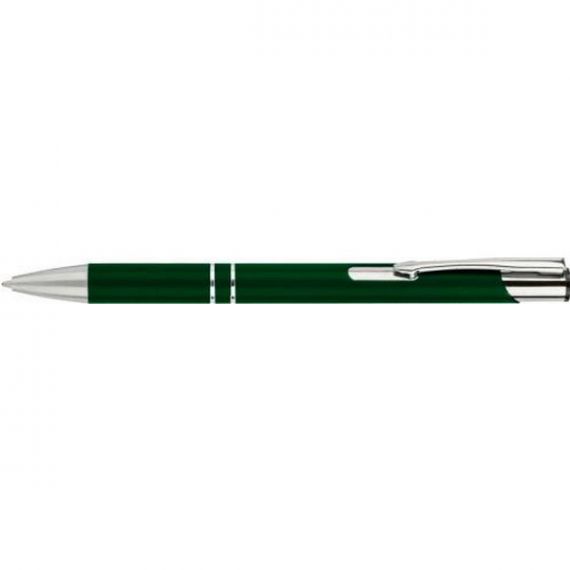 Ручка кулькова Economix HIT автоматична металева, зелений корпус, синя