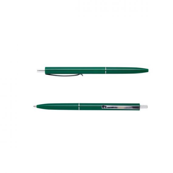 Ручка шариковая Buromax COLOR автоматическая, зеленый корпус, синяя