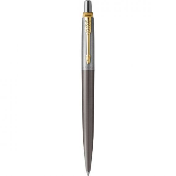 Ручка кулькова Parker Jotter Grey Lacquer сіра/сталь, кліп позолота