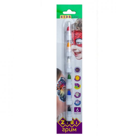Краски для грима стандарт ZiBi Kids Line (набор 6шт)