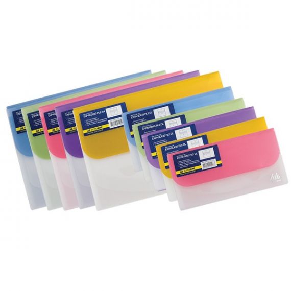 Папка пластиковая А-4 на липучке 4 отделения Buromax Travel ассорти