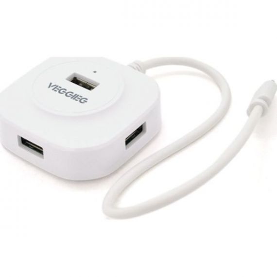 Хаб-USB VEGGIEG USB-C 4xUSB 2.0 0.2m white (YT-TC-V-C242) Хаб-USB VEGGIEG USB-C 4xUSB 2.0 0.2m white (YT-TC-V-C242)