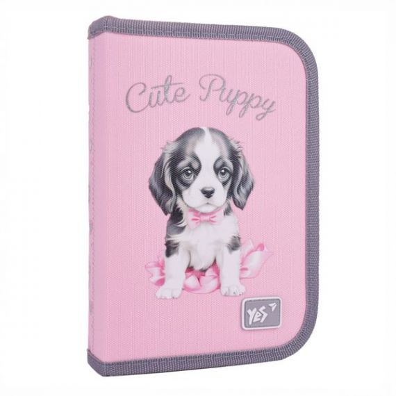 Пенал YES 1 відділення, без наповнення, 2розворота, Doggy Princess