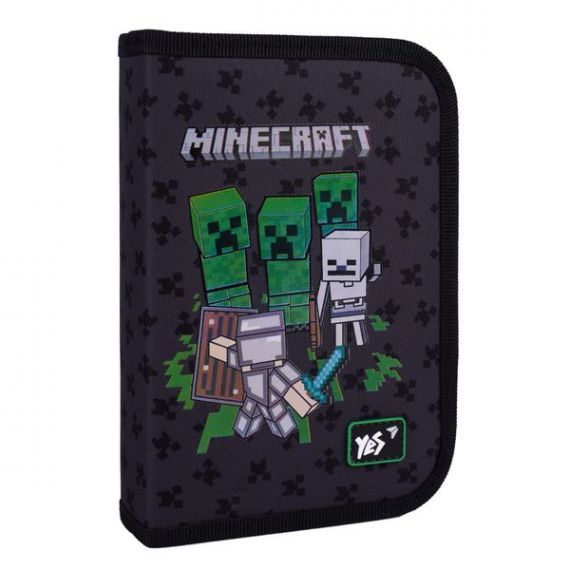 Пенал YES 1 відділення 1 розворот без наповненняMinecraft Team 21х13х3см