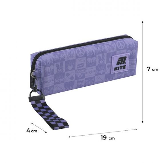 Пенал Kite на блискавці, 1 відділення, 19х6,5х3,5см
