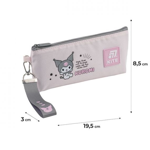 Пенал Kite на блискавці, 1 відділення, Kuromi 19,5х8х3,5см