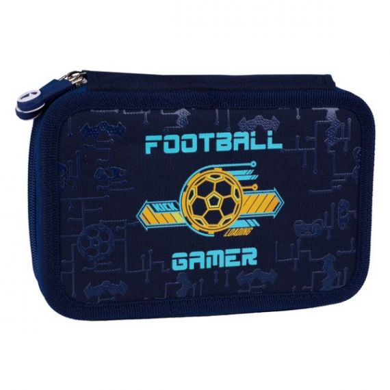 Пенал YES 2відділення без наповнення,Football Gamer 21х13х4см
