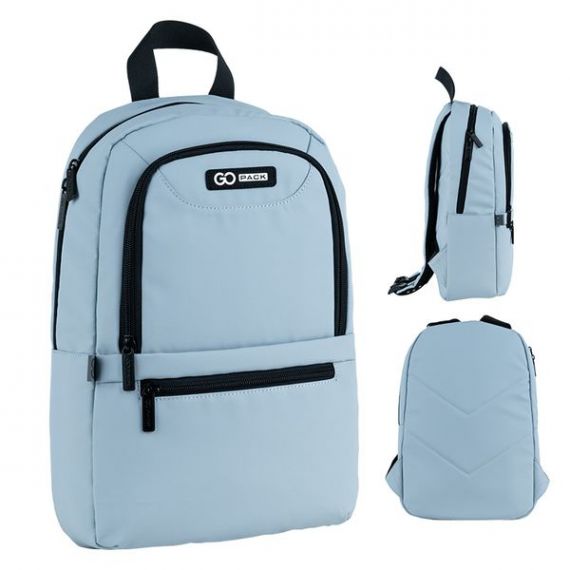 Рюкзак GoPack Education Teens 119S-3, 1відділення, анатомічна спинка, 2 передні кишені, блакитний