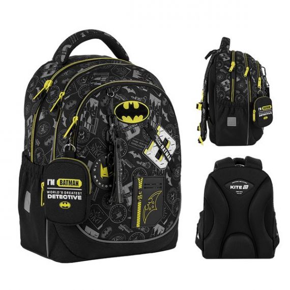 Рюкзак Kite Education 700 Batman 2відділення, ортопедична спинка