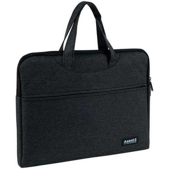 Сумка Axent 38х29х3,5см 1відділення, бічна кишеня, темно-сіра
