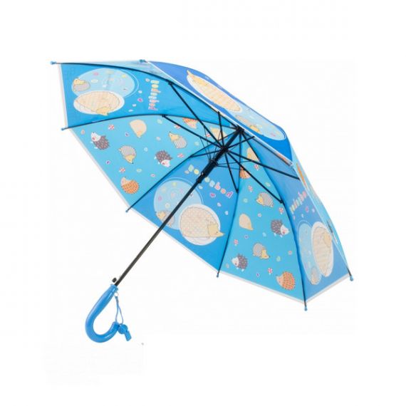 Зонт детский Economix HEDGEHOG трость голубой , полуавтомат