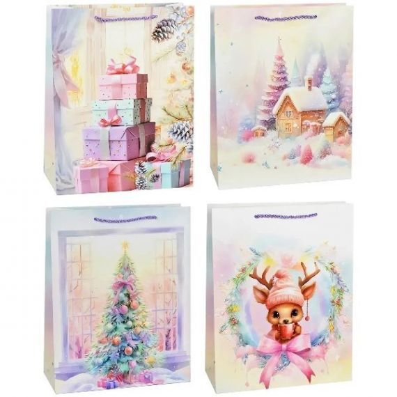 Пакет 25х32х11см бумажный Новый Год