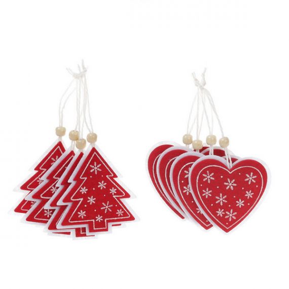 Елка 9см текстиль 4шт/уп (за 1шт) подвеска Елка 9см текстиль 4шт/уп (за 1шт) подвеска