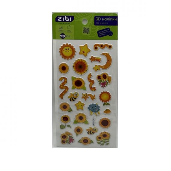 Наліпка 3D 18х9,5см Сонячні бджілки Zibi