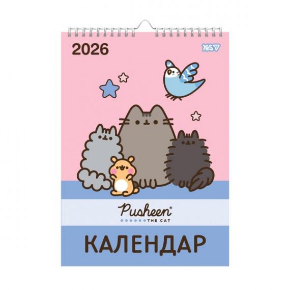 Календар-планер настінний А-3 Yes Pusheen 1пружина 2026 Календар-планер настінний А-3 Yes Pusheen 1пружина 2026