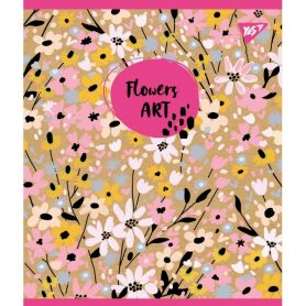Тетрадь 18л. Yes офс/лин. крафт белила Flowers Art Тетрадь 18л. Yes офс/лин. крафт белила Flowers Art