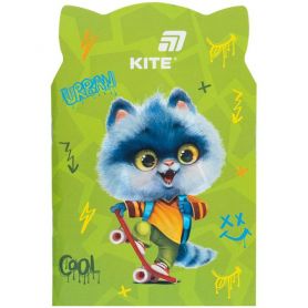 Блокнот В-6- 48аркушів клітинка, фігурна вирубка Kite