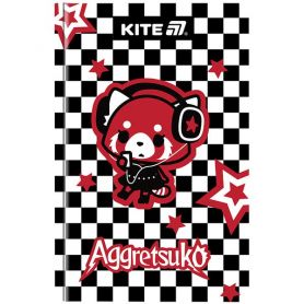 Блокнот А-6 80листов клетка, твердая обложка Aggretsuko