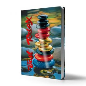 Блокнот В-5 160листов клетка, интегральная обложка, Prestige Равновесие