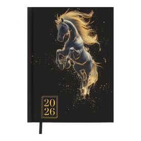 Щоденник датований Buromax 2026 А-5 Horse тверда поліграфічна обкладинка, кремовий папір