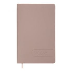 Тижневик датований Buromax 2026 А-5 Light Morandi гнучка обкладинка, кремовий папір, какао