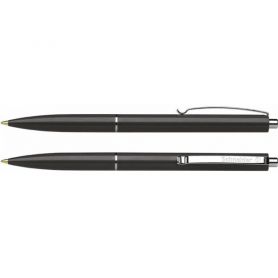 Ручка кулькова SHN K15 автоматична, металевий кліп, чорний корпус, чорна
