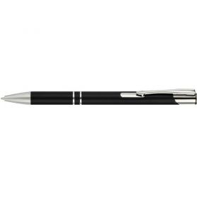 Ручка шариковая Economix HIT автоматическая металлическая, черный корпус, синяя