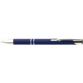 Ручка шариковая Economix SOFT автоматическая металлическая, синий корпус, синяя