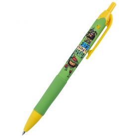 Ручка шариковая Kite Ninja Turtles автоматическая, прорезиненный грип, синяя
