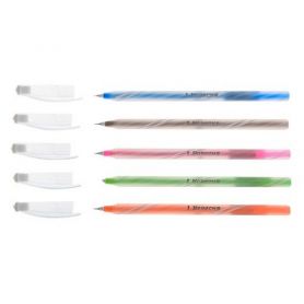 Ручка масляна 1Вересня Snowy асорті одноразова синя Ручка масляна 1Вересня Snowy асорті одноразова синя