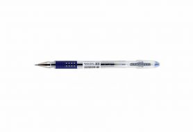 Ручка гелева Pilot G-1 Grip 0,5мм прозорий корпус, гумовий грип, синя