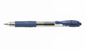 Ручка гелева Pilot G-2 0,5мм автоматична, гумовий грип, синя