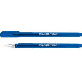 Ручка гелева Economix Turbo тонований пластиковий корпус 0,5мм синя