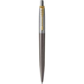 Ручка кулькова Parker Jotter Grey Lacquer сіра/сталь, кліп позолота