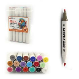 Набор маркеров sketch акрил в пластиковом боксе 18шт Aodemei Marker