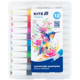 Набор маркеров sketch акрил Jumbo 12шт Kite Creative