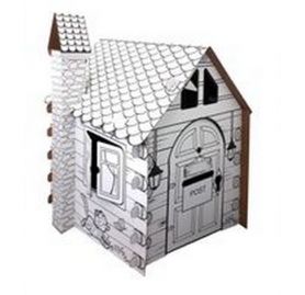 Ігровий набір Будинок-розмальовка 3D з картону Котедж 100х93х121см