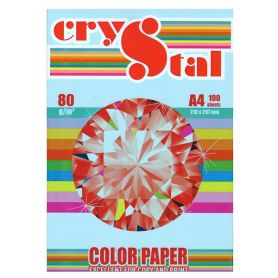 Бумага цветная А-4 80г 100л пастель голубая Blue Crystal Color Paper