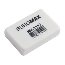 Гумка Buromax прямокутна біла ПОШТУЧНО