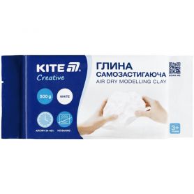 Глина самозастигаюча Kite Creative 500г біла