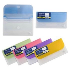 Папка пластикова DL на липучці 4 відділення Buromax Travel асорті