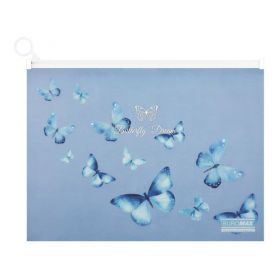 Папка пластикова А-4 на блискавці zip-lock Buromax Arabeski Sky синій електрик