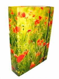 Папка-коробка на гумці ІТЕМ А-4 60мм Маки Папка-коробка на гумці ІТЕМ А-4 60мм Маки