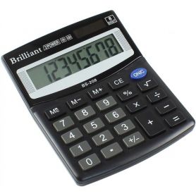 Калькулятор Brilliant 8р. бухг. 2ел.живлення 106х125х15мм