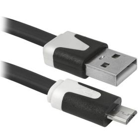 Кабель Defender USB08-03P USB 2.0 AM-MicroBM 1м Black